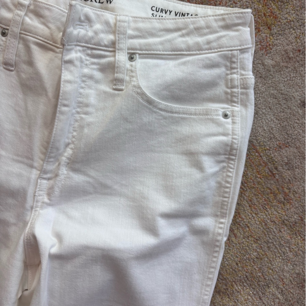 Jcrew curvy vintage Stylish White Jeans. Size 30 - Picture 4 of 4